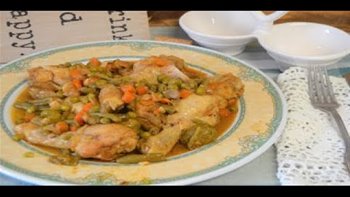 POLLO CON MENESTRA DE VERDURA / CHICKEN WITH VEGETABLE STEW / CROCKPOT