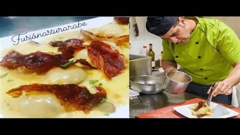 Cebollitas confitadas con crema de jamón de bellota 5J