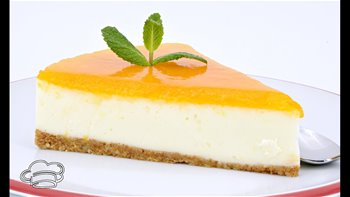 Como hacer tarta de queso fría con gelatina de albaricoque