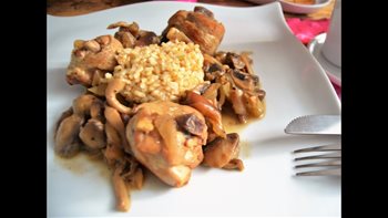 POLLO CON SETAS