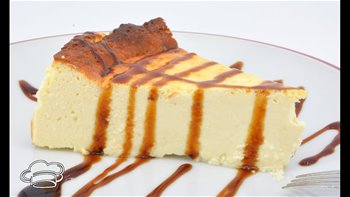 Cheesecake de queso batido y yogur, tarta de queso al horno