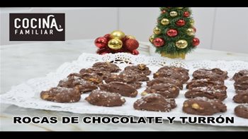 Rocas de chocolate y turrón o bombones flipantes facilísimos de hacer