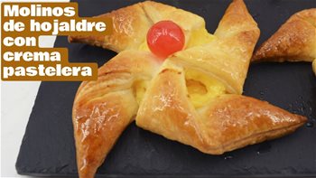 Dulce Tentación: Molinos de Hojaldre con Crema Pastelera que Harán Girar tus Sentidos