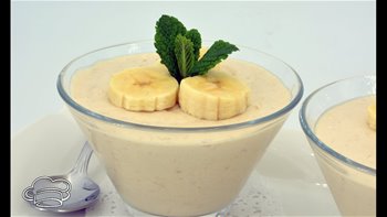 Como hacer mousse de plátano Mycook, receta muy fácil