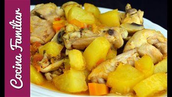 Pollo a la campesina paso a paso. Recetas para dieta. Recetas caseras de Javier Romero