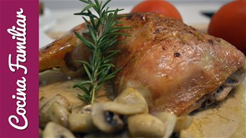 Pollo asado con salsa de champiñones Javier Romero Cap. 46 - Temporada 1