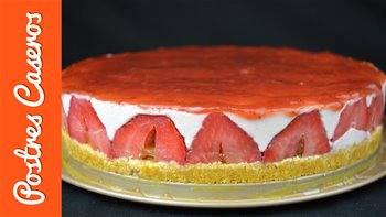 Como hacer tarta fría de yogur y fresas paso a paso Recetas caseras de Javier Romero