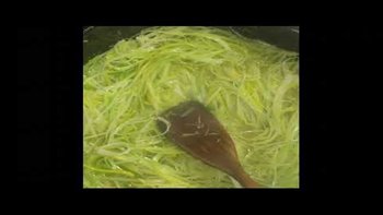 Salteado de puerros y bacalao