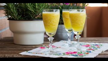 Sorbete de piña ??y cava?? Tómalo recién hecho,??está delicioso ??