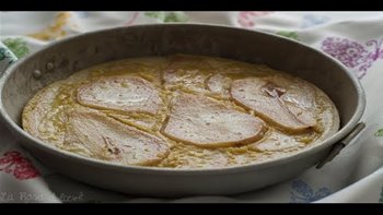 Flognarde de pera sin azúcar, sin gluten y sin lácteos