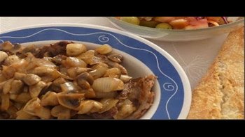 Chuletas con champiñones a la cerveza