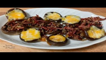 COMO HACER CHAMPIN~ONES RELLENOS DE JAMON Y QUESO