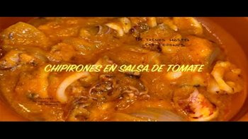 CHIPIRONES EN SALSA DE TOMATE, Con un Sabor Espectacular.