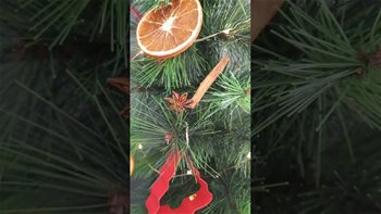 COMO DECORAR ARBOL DE NAVIDAD PARA LA COCINA CON NARANJAS SECAS #shorts