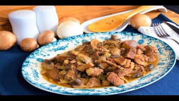 TERNERA GUISADA CON SETAS / VEAL STEWED WITH MUSHROOMS / CROCKPOT