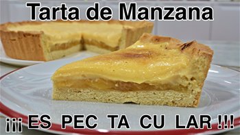 Pastel de manzana con masa quebrada y crema pastelera By Javier Romero - Recetas navideñas