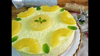 TARTA DE PIÑA SIN HORNO