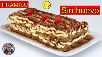 Como hacer tiramisú SIN HUEVO y SIN HORNO con queso mascarpone - recetas de Javier Romero