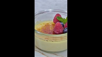 AVANCE DE LA RECETA CREME BROULEE #short #Cortos - creme brulee