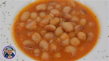 Potaje de alubias veganas - Alubias blancas con verduras - Estofado de alubias