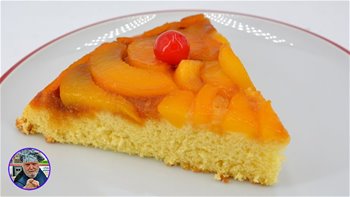 Pastel de melocotón en almíbar facilísimo - bizcocho de melocotón - melocoton en almibar