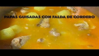 PATATAS GUISADAS CON FALDA DE CORDERO