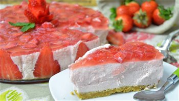 TARTA DE MOUSSE DE FRESA TARTA SIN HORNO TARTALETA DE FRESA