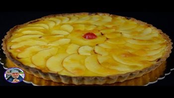 Tarta de manzana con crema de chocolate blanco - Increíble tarta casera
