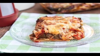 Pastel de berenjena saludable sin lactosa