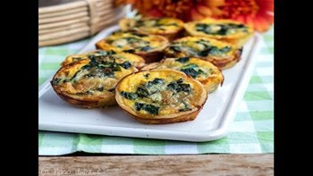 Tartaletas de acelgas y queso de cabra sin lactosa