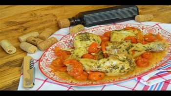 POLLO CON TOMATES CHERRY Y OREGANO / CHICKEN WITH CHERRY TOMATOES AND OREGANO / CROCKPOT
