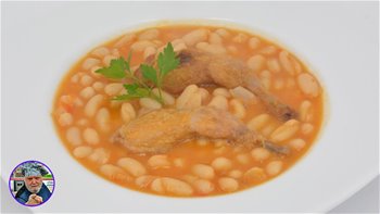 Estofado de Alubias blancas con codornices, un plato de alta alcurnia