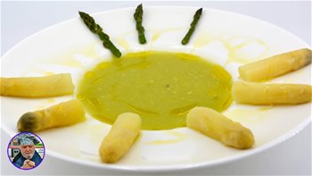 Crema de espárragos sana y con un espectáculo de sabor...