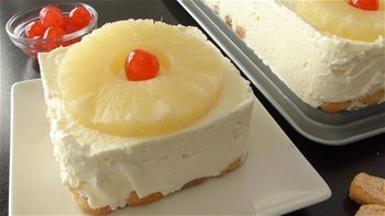 PASTEL DE PIÑA SIN HORNO