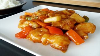 CERDO AGRIDULCE CON PIÑA ESTILO CHINO