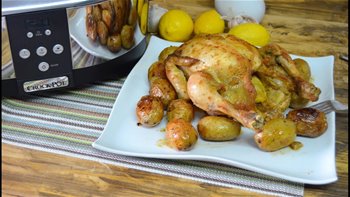 POLLO ASADO AL AJO Y LIMON / ROASTED CHICKEN WITH GARLIC AND LEMON / CROCK POT