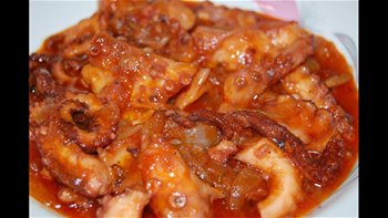 Pulpo en salsa, al estilo de Mariaje
