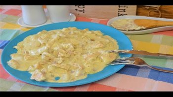 Pollo con champiñones y roquefort, receta FACIL Y RAPIDA