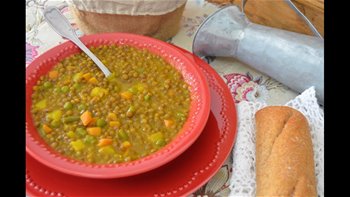 Lentejas con verduras (RECETA SALUDABLE) / Lentils with vegetables (HEALTHY RECIPE) / CROCKPOT