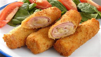 Rollitos de Jamón y Queso Crujientes