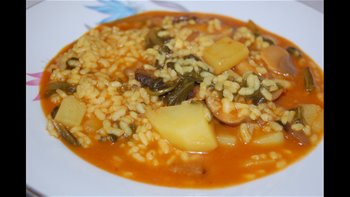 Cómo hacer arroz meloso, con acelgas y setas, al estilo de Mariaje