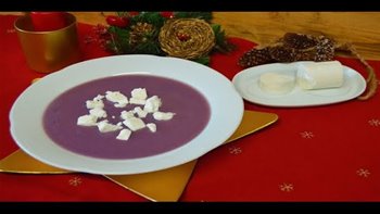 CREMA DE COL LOMBARDA CON QUESO DE CABRA / CREAM OF RED CABBAGE WITH GOAT CHEESE / CROCKPOT