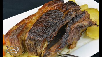 Costilla de ternera asada al horno con verduras Javier Romero