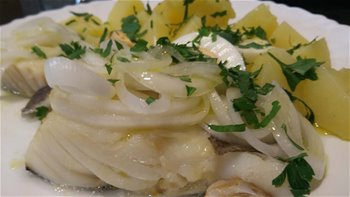 Bacalao al horno, a la portuguesa, al estilo de Mariaje