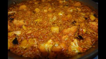 Arroz con sepia y coliflor, al estilo de Mariaje