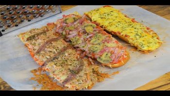 PAN PIZZA AL HORNO (3 SABORES DIFERENTES)