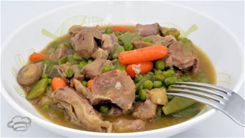 Menestra de verduras con cordero - Receta muy práctica