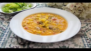 Arroz caldoso con almejas